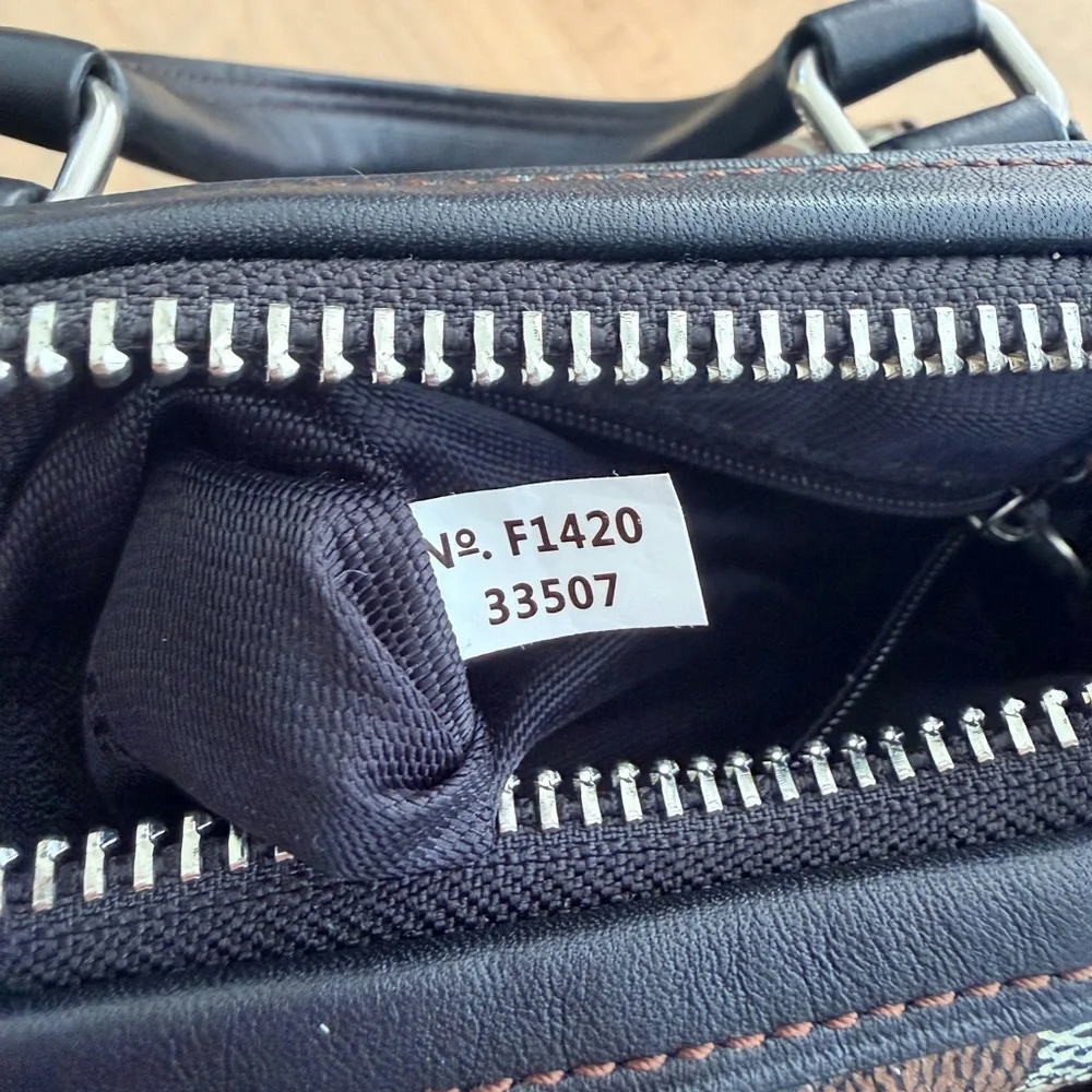 Coach Black and Brown Signature Satchel - Picture 8 of 8